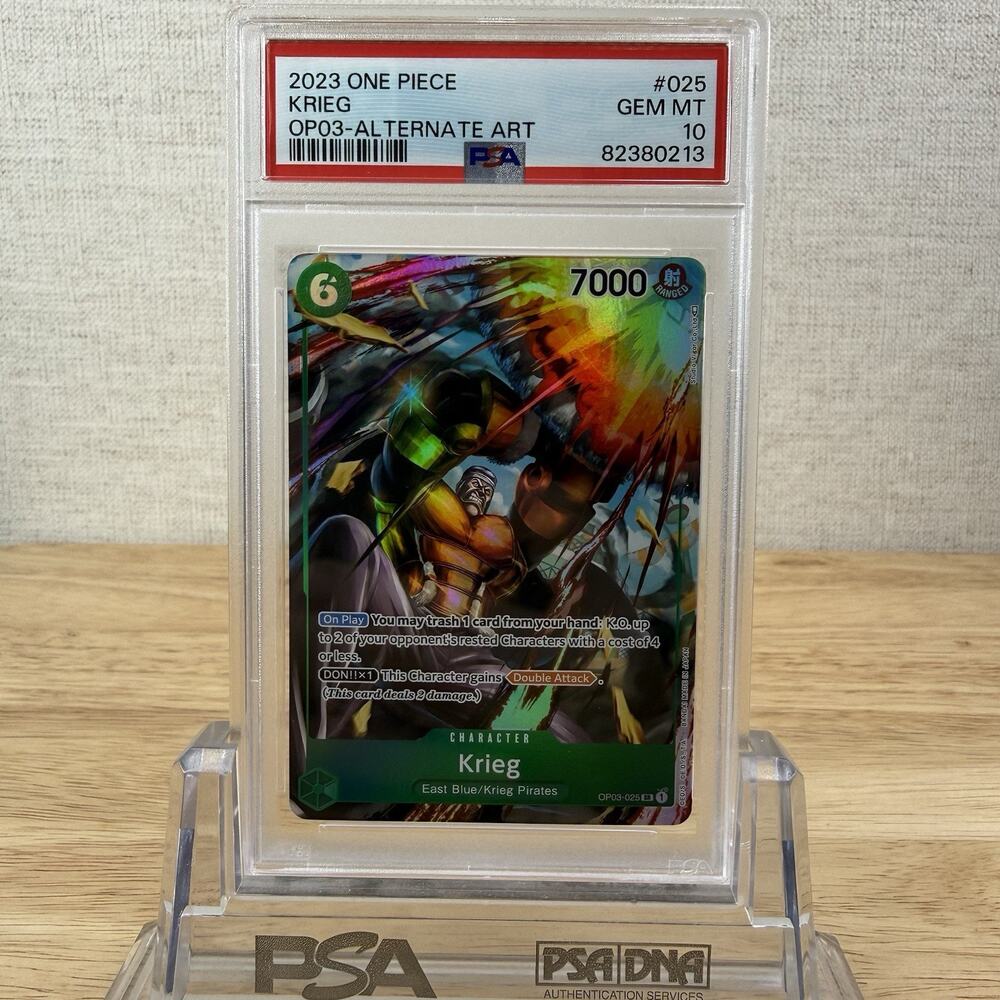 One Piece TCG Pillars Of Strength Krieg OP03-025 Alt Art PSA 10